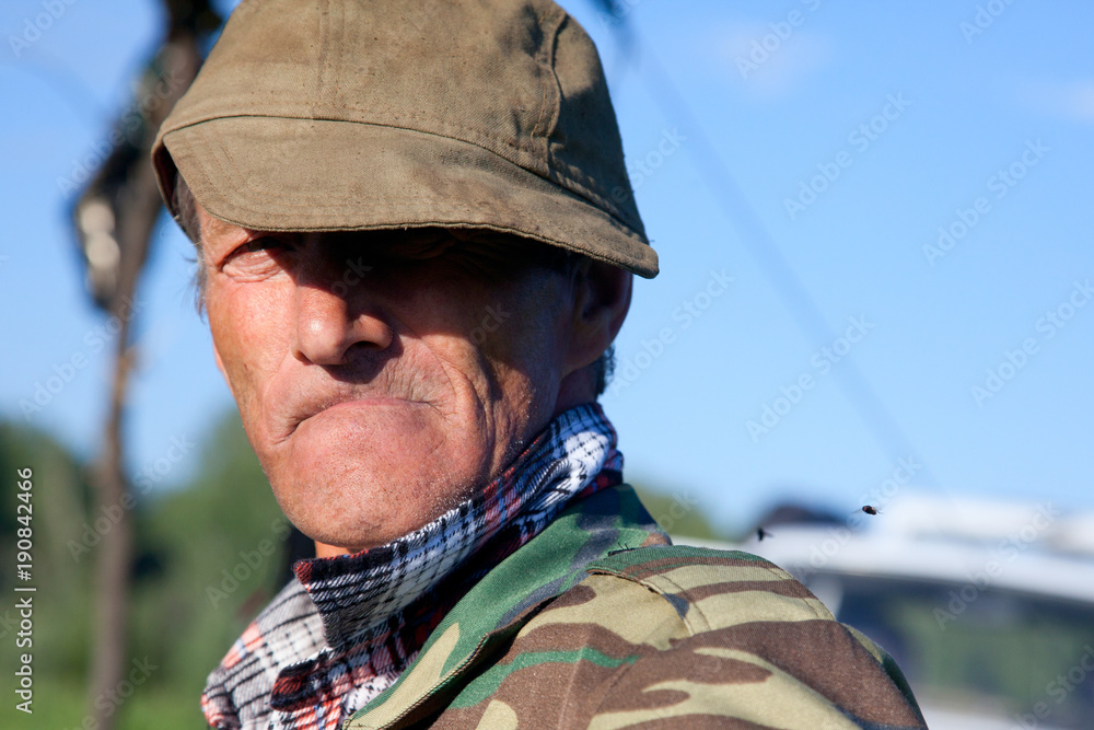A man in a camouflage A man in a camouflage