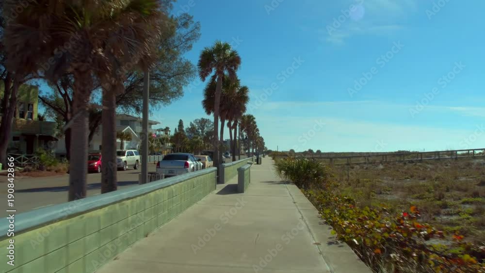 Motion video tour St Pete Beach walkway by dunes Motion video tour St Pete Beach walkway by dunes