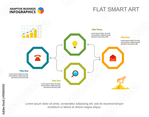 Four Elements Flowchart Slide Template