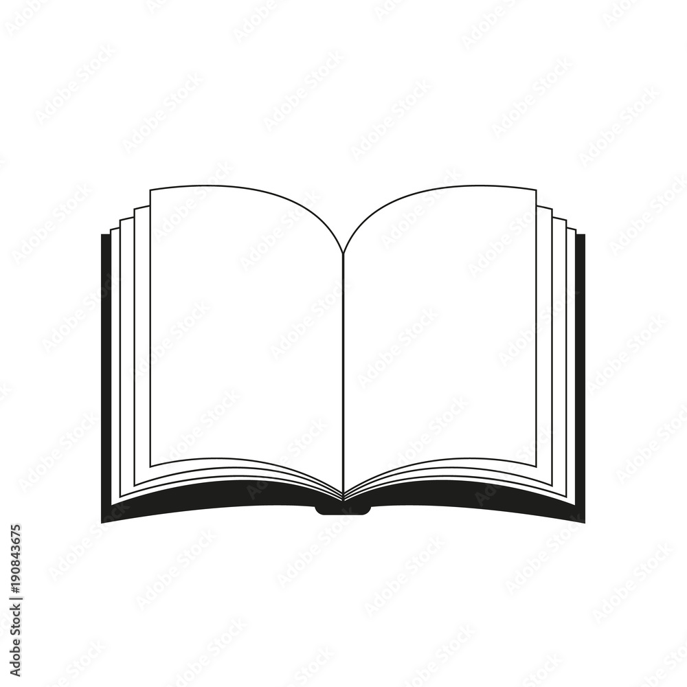 Open book clipart set symbol icon design isolated Vector Image