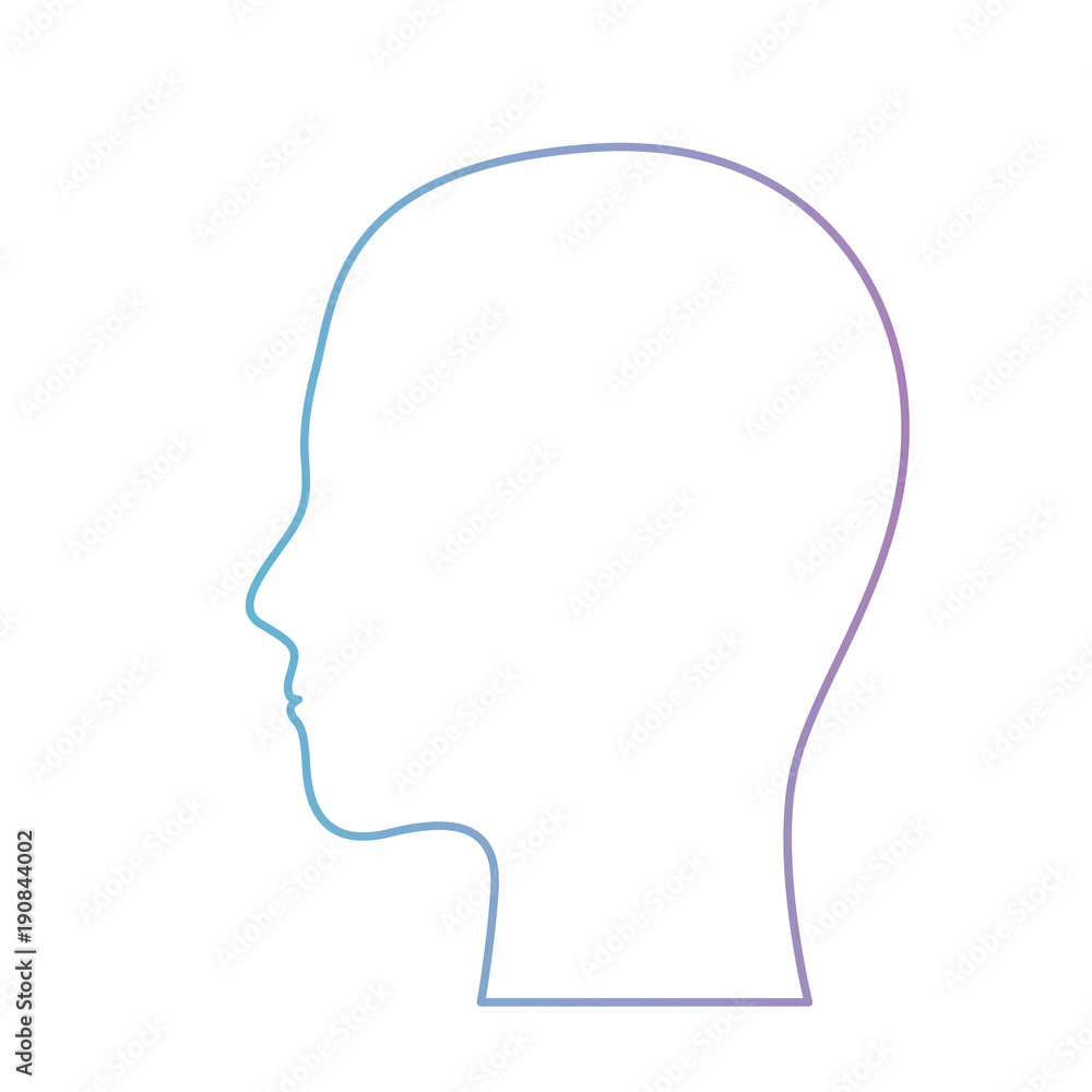 human head people model face profile avatar vector illustration