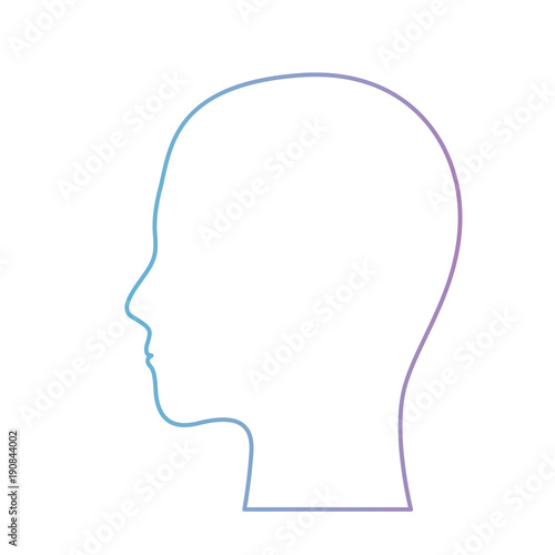 human head people model face profile avatar vector illustration