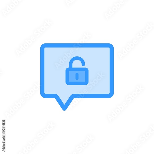 Message 01 filled - unencrypted message icon  photo