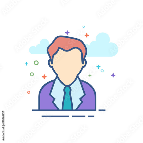 Wallpaper Mural User avatar icon in outlined flat color style. Vector illustration. Torontodigital.ca