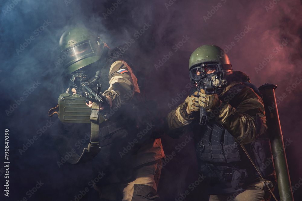 Fototapeta premium soldiers of the elite special purpose units