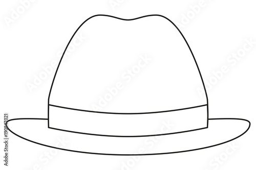 Icon line art poster man father dad day hat cap.