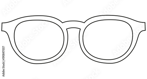 Icon line art poster man father dad day glasses, spectacles.