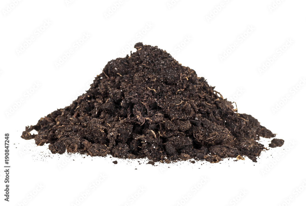 Soil heap isolated on white background Soil heap isolated on white background