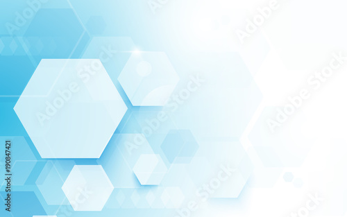 Abstract hexagons technology concept background. Space for your text