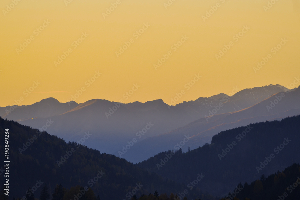Obraz premium sunset on the Dolomites