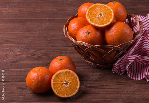 Delicious and beautiful fresh tangerines