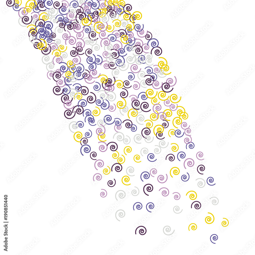 Fototapeta premium Vector Confetti Background Pattern. Element of design. Color spirals on a black background