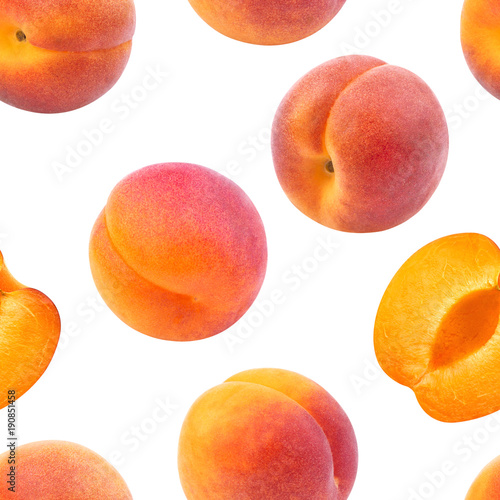 Apricots. Seamless pattern