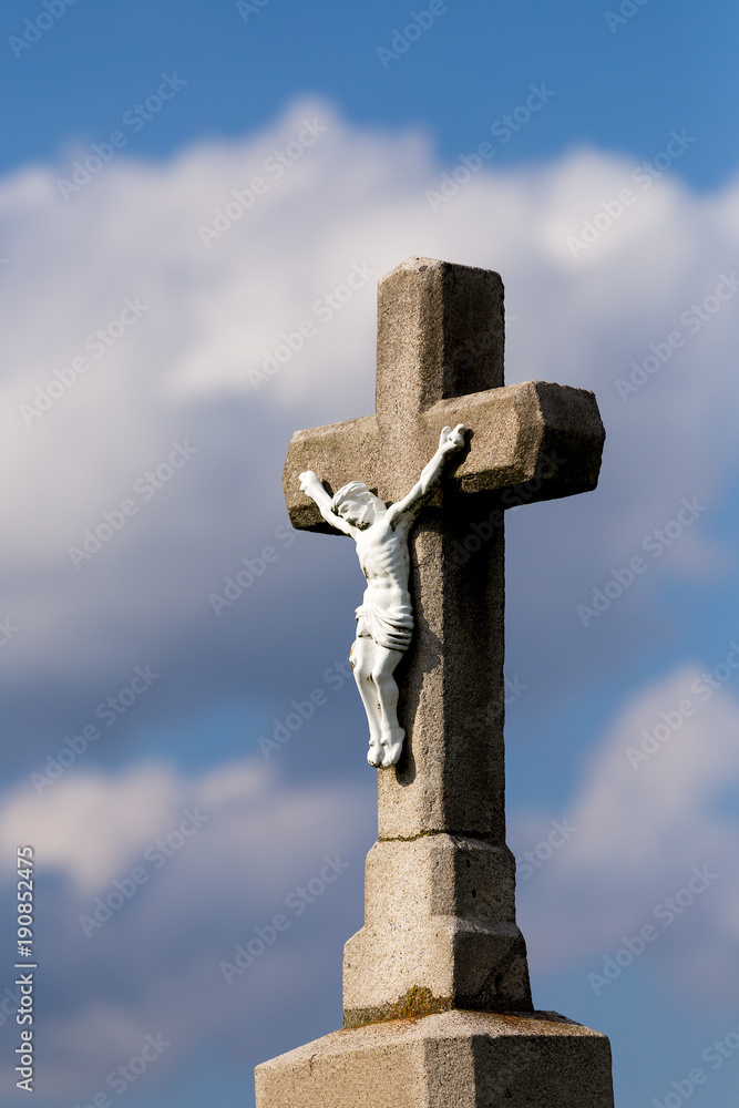 wayside shrine with statue of Jesus