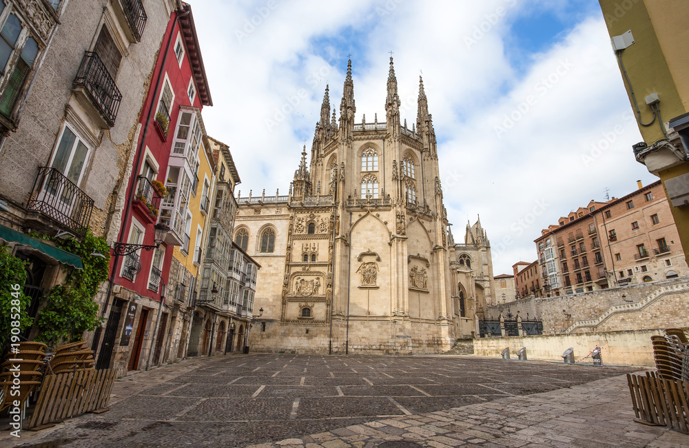BURGOS, SPAIN, JUNE 10, 2016 - Cathedral dedicated to Virgin Mary in Burgos, Spain, which is under protection of UNESCO.