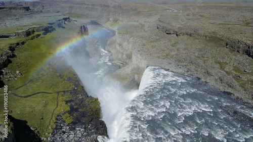 waterfall in the mountains photo