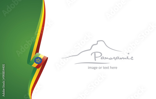 Ethiopia abstract flag brochure cover poster background vector