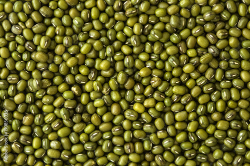 Close up a green mung beans grain seed background photo