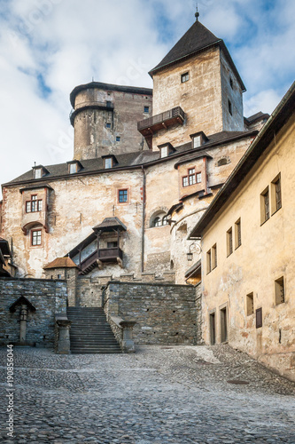 The medieval Orava Castle, central Europe, Slovakia.