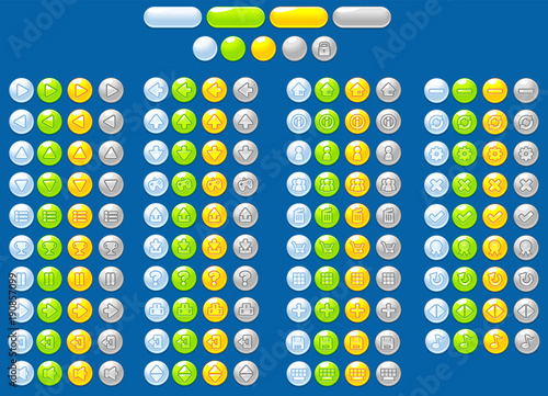 Casual Rounded Game Button Pack