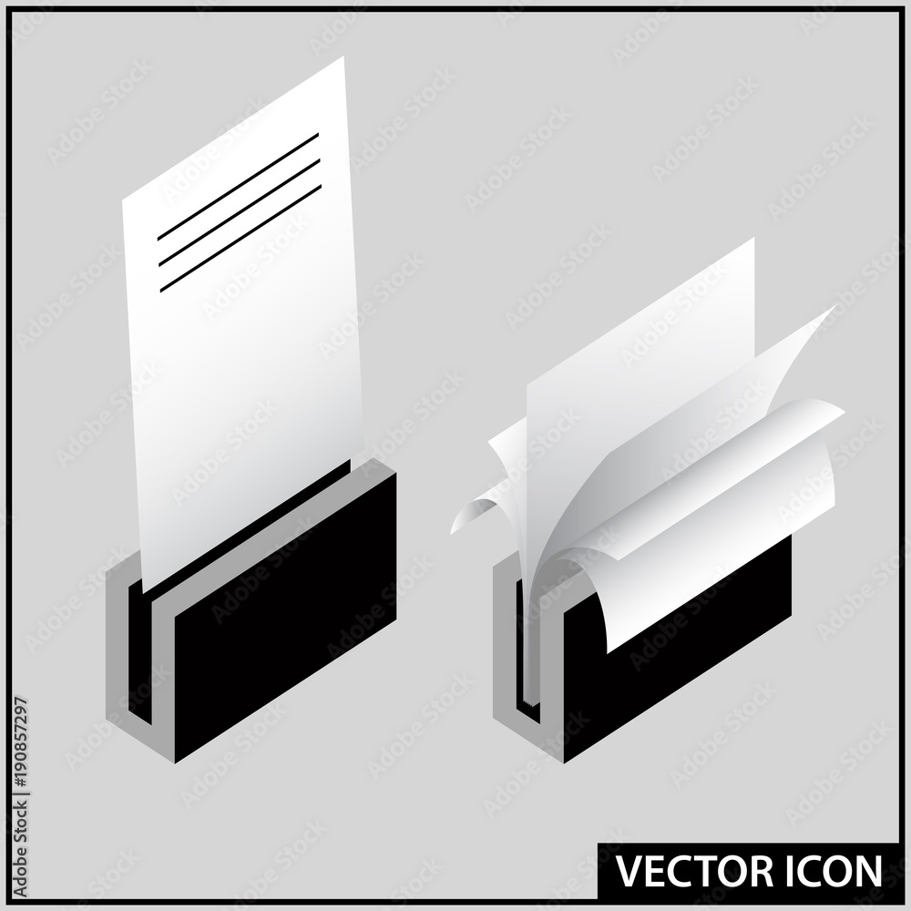 vector office paper stand icons vector office paper stand icons
