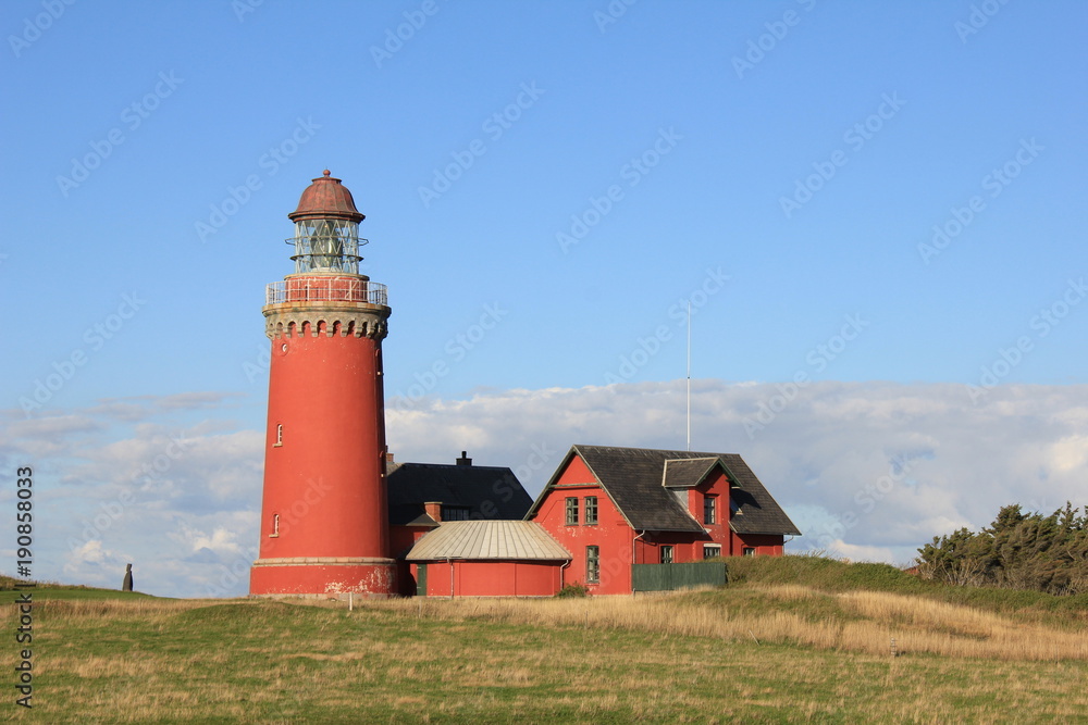 Red lighthouse, Bovbjerg Fyr, Denmark.