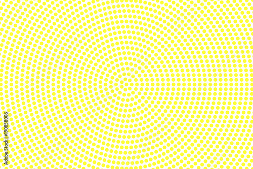 Yellow white dotted halftone. Frequent halftone vector background. Golden dotted pattern.