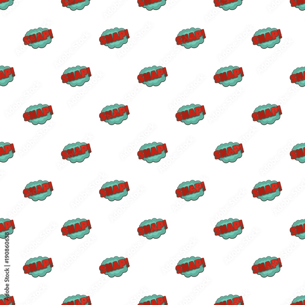 Comic boom snap pattern seamless in flat style for any design Comic boom snap pattern seamless in flat style for any design