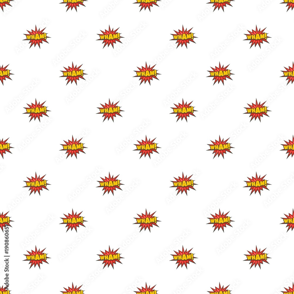 Comic boom wham pattern seamless in flat style for any design Comic boom wham pattern seamless in flat style for any design