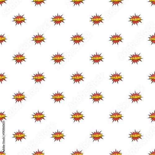 Comic boom wham pattern seamless in flat style for any design