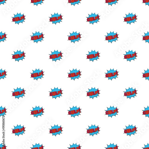 Comic boom gulp pattern seamless in flat style for any design