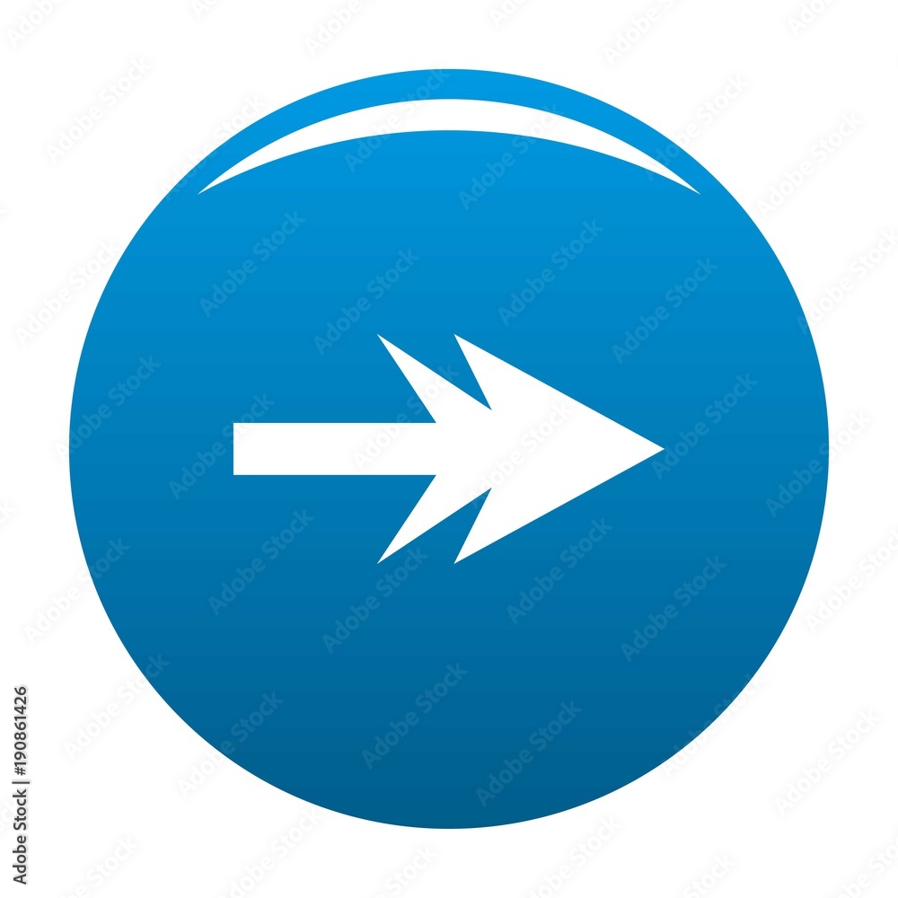 Arrow icon vector blue circle isolated on white background Arrow icon vector blue circle isolated on white background