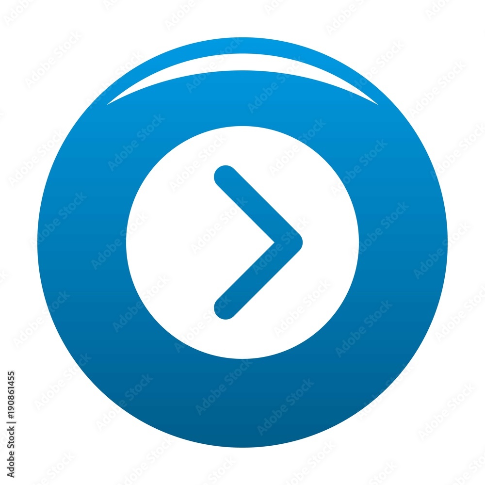 Arrow icon vector blue circle isolated on white background Arrow icon vector blue circle isolated on white background