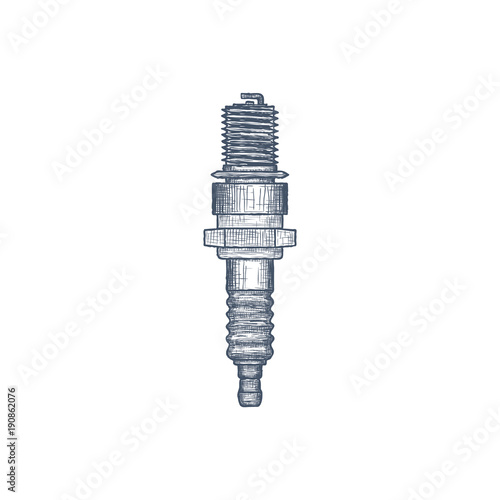 Spark Plug vector logo design template. Autoparts or Car service icon. Vector