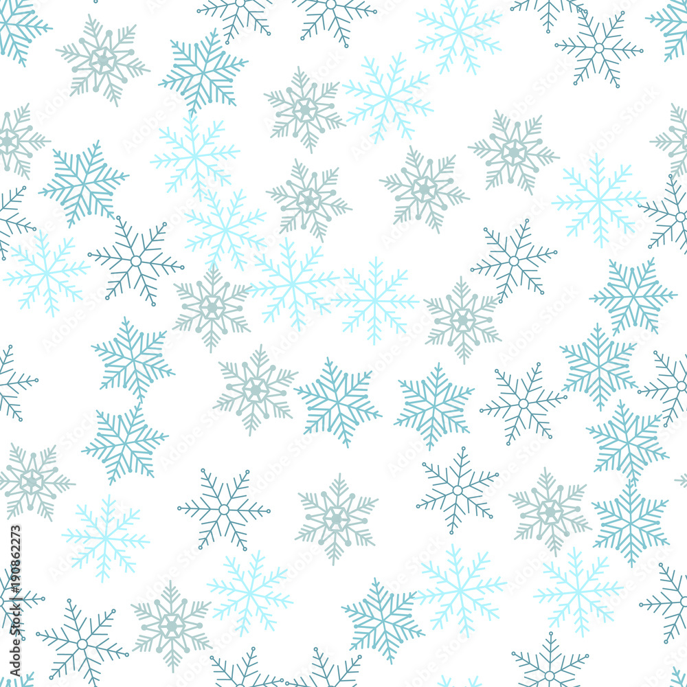 Winter snowflakes background, seamless pattern Winter snowflakes background, seamless pattern
