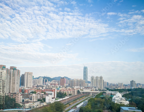 Panoramic view of the city of Shenzhen  China