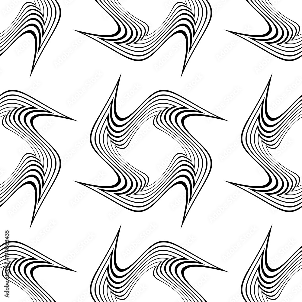 Design seamless monochrome swirl pattern