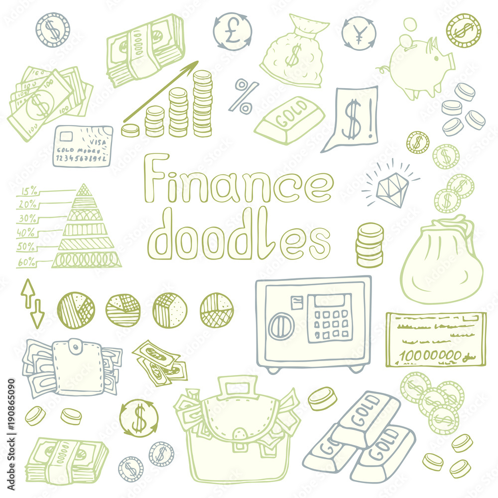 business finance doole vector illustration