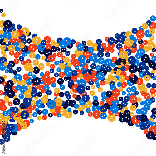 Vector Confetti Background Pattern. Element of design. Colored buttons on a white background