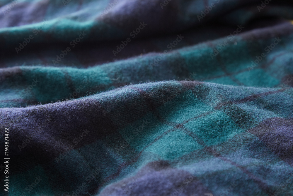 blue and green scottish squares wool textile blue and green scottish squares wool textile