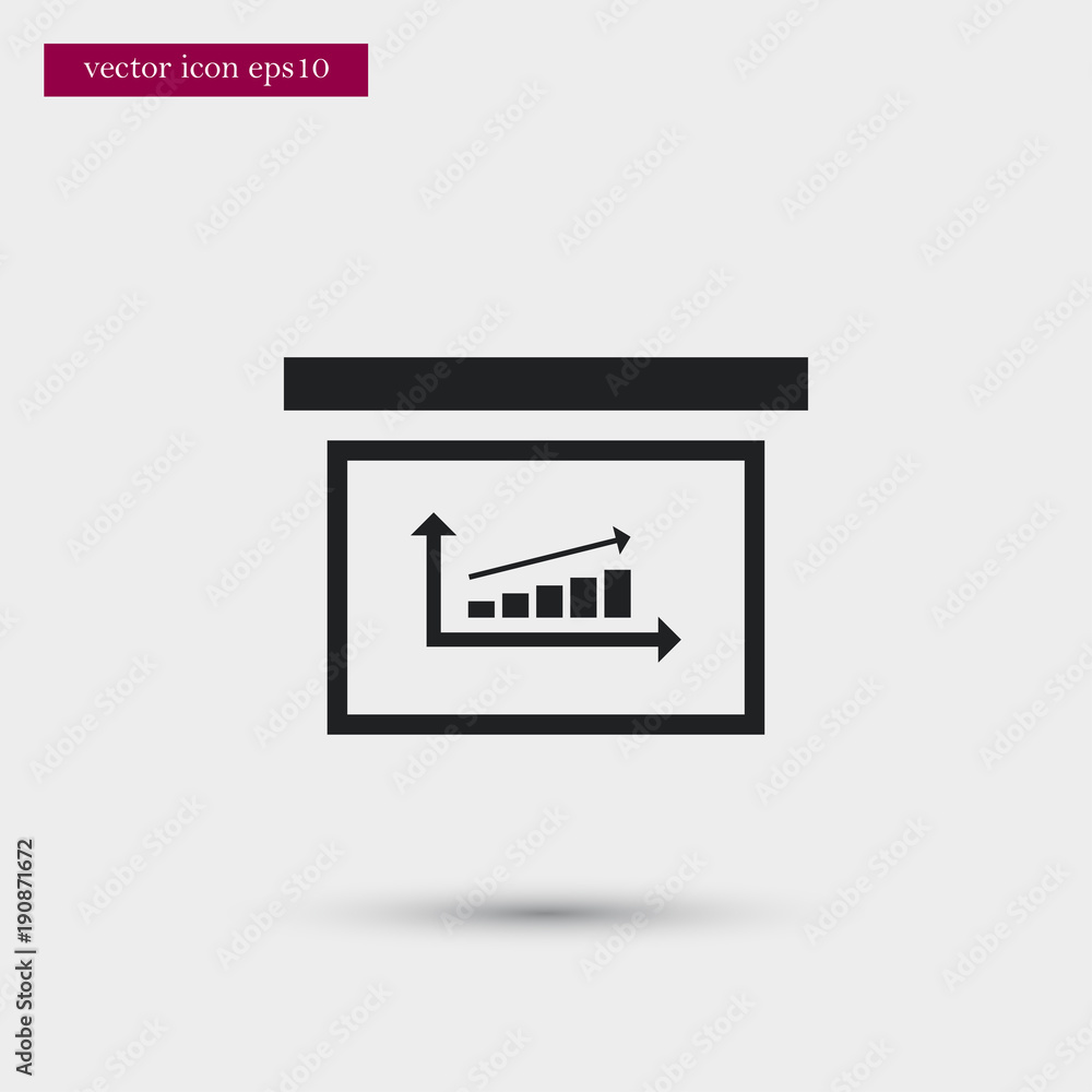 Diagram icon simple vector sign Diagram icon simple vector sign