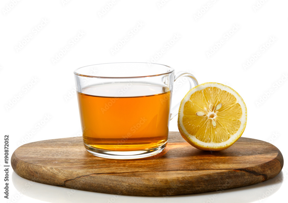 Big mug of hot tea and lemon Big mug of hot tea and lemon