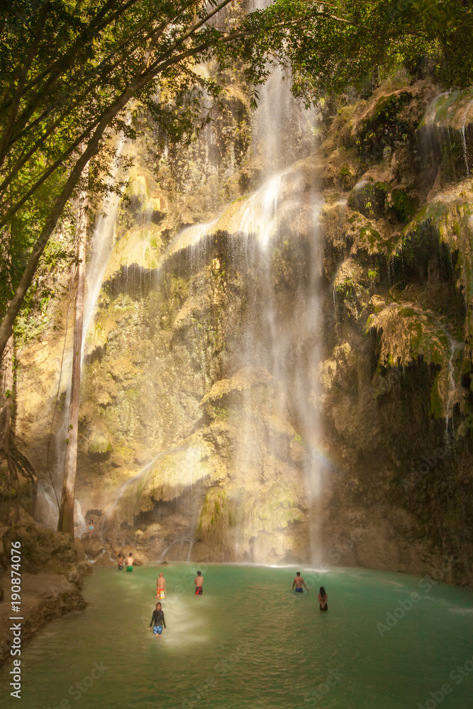 Fototapeta premium Tumalog waterfall on Sebu island, Philippines