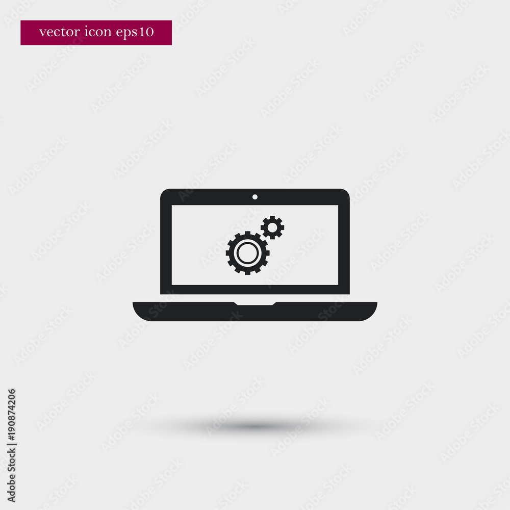 Laptop icon simple vector sign Laptop icon simple vector sign