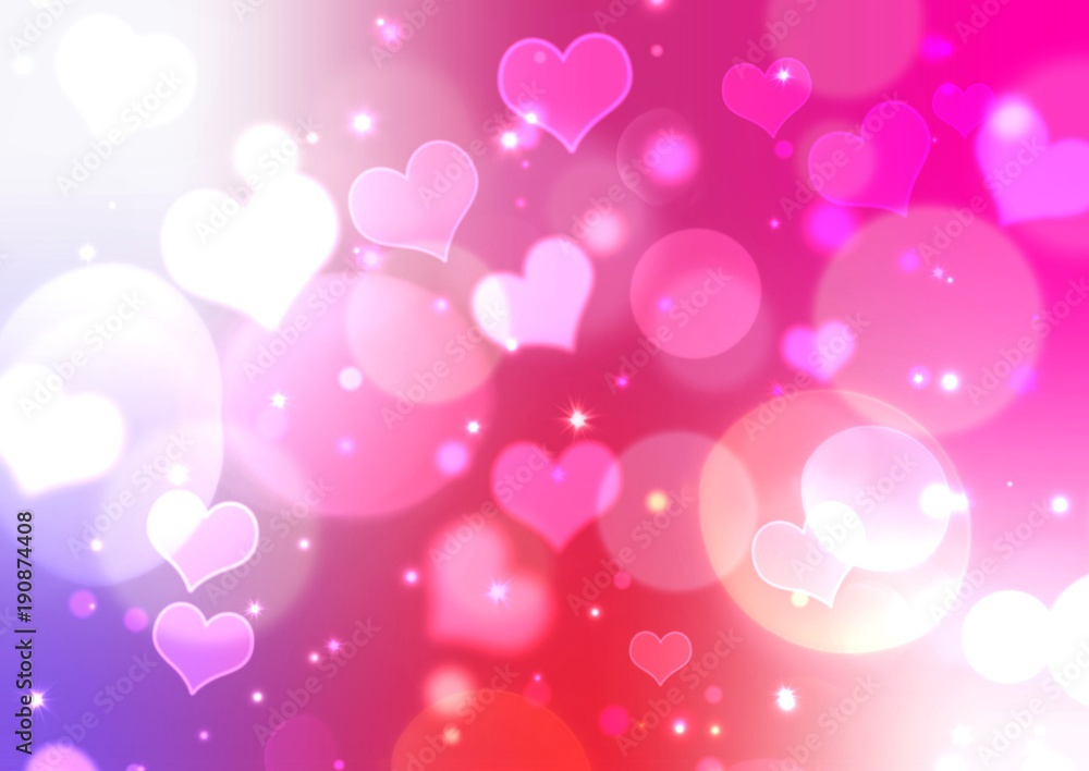 beautiful heart shape abstract background