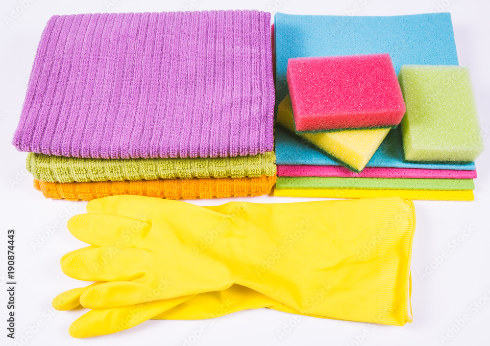 Set of cleaning up stuff isolated on white background. Set of cleaning up stuff isolated on white background.