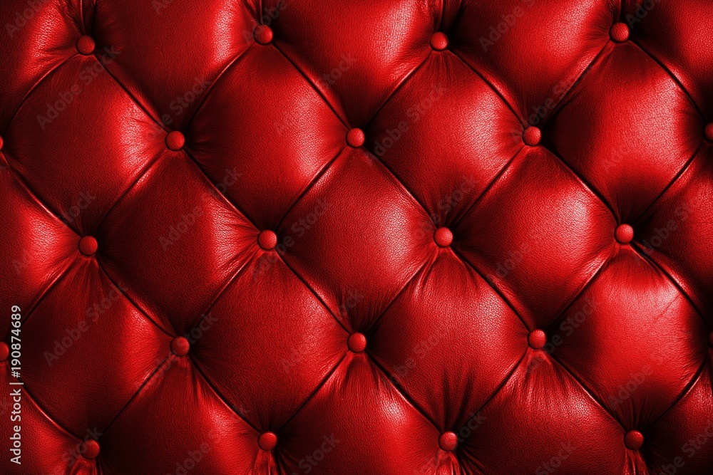 Saturated glossy red leather texture of sofa chair Stock Photo Adobe