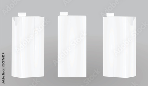 White liquid pack. vector illustration