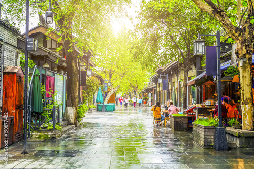 Old buildings in Kuan Alley and Zhai Alley, Chengdu, Sichuan photo