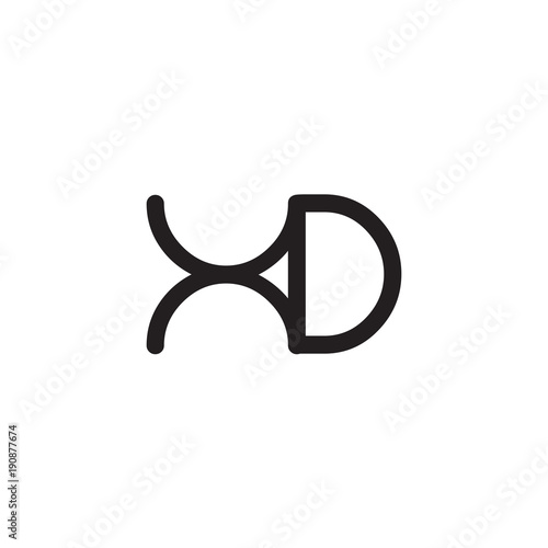initial letter rounded logo modern